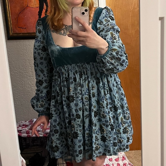 Free People Marsha Cocquette 1960s Mini Dress Size XL - Picture 8 of 8